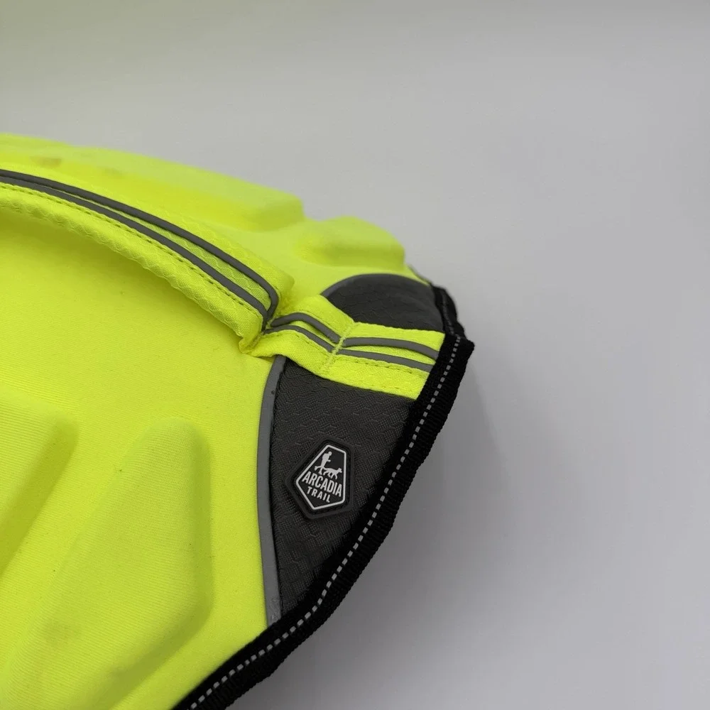 Arcadia Trail‎ High Visablity Dog Life Jacket Neon Yellow Flotation Harness MED